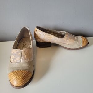 Ruby Shoo Brooke Sand Low Heeled Loafers, GUC, Size 5